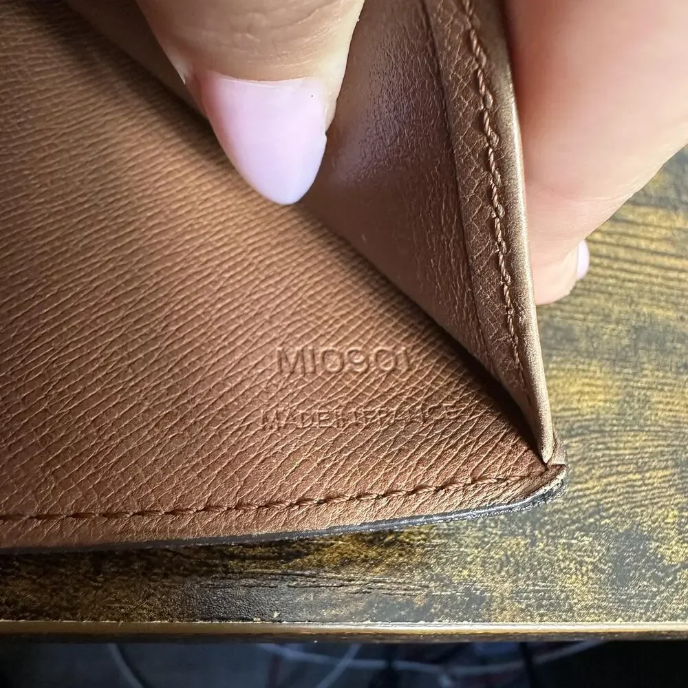 Louis Vuitton Vintage Wallet Mens One Size Brown Monogram Canvas Bifold France